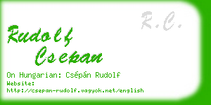rudolf csepan business card