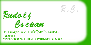 rudolf csepan business card